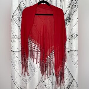 JONES NEW YORK LARGE SQUARE FRINGED SCARF/ WRAP 43” SQ